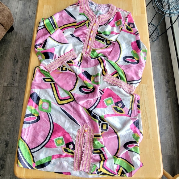 Vintage Glamourous Handmade Bohemian Maxi Dress Kaftan - Picture 8 of 8